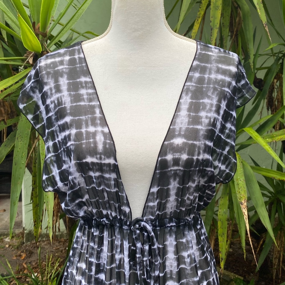 Black Sheer Swim Cover Up - Picture 5 of 6